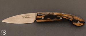 Couteau " Arigeois " par la Coutellerie Savignac -  Ebne Royal lame 14C28N