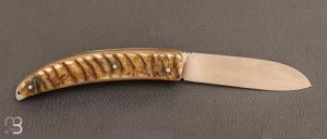    Couteau  "  L'Aurhalpin  "  par la coutellerie Dubesset - Croûte de bélier et 14C28