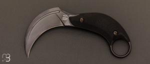 Black BAK Karambit knife by Bastinelli Knives