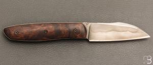 Couteau " custom " pliant de David Lespect - Ironwood et C105