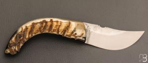 Couteau " Berger à cran plat " pliant par José Viale - Corne de bélier