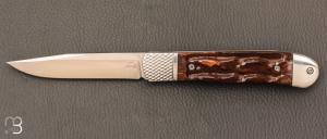    Couteau Böker "Hidden Release Trapper Appaloosa Bone - 01BP0029