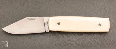   Couteau " Bouledogue " custom de poche par Eric Albert - Micarta et lame en C130