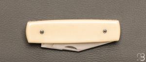   Couteau " Bouledogue " custom de poche par Eric Albert - Micarta et lame en C130