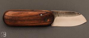 Couteau " Bouledogue" piémontais de Julien Maria - Acacia brûlé et lame en XC75