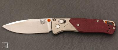 Couteau " Bugout® Grey/Redstone aluminium & Richlite " 535_09 par BENCHMADE