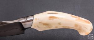    Couteau " CROM " custom Semi intégral fixe de Samuel Lurquin - Ivoire de phacochère