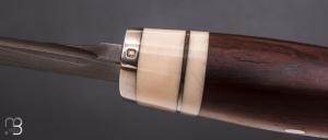    Couteau " Chasse Kriss " de Jean Paul Sire - Cocobolo et Damas