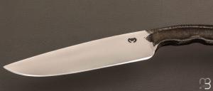    Couteau " Cheval " droit à lame forgée 100C6 par Mickaël Moing