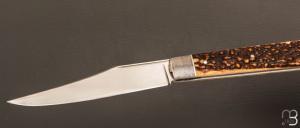 Couteau  " Chimère " pliant fait main par Bastien Toubhans - Atelier Beau Merle