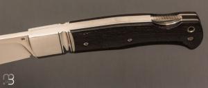  Couteau " Cim-Bowie "  custom lock-back par Raphaël Durand - Morta et RWL-34
