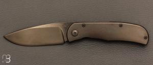 Couteau "Citizen full custom #007 " par Sacha Thiel - Titane et RWL34