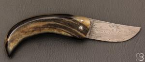 Couteau  "  Curni lame damas " par Alexandre Musso