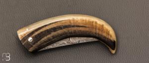 Couteau  "  Curni lame damas " par Alexandre Musso