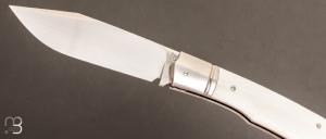 Couteau  "  Déclic " custom par Rémi Lavialle - G-10 blanc et N690