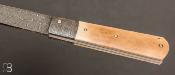 Couteau "Dorme" custom mammouth et damas par Anthony Brochier
