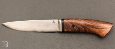   Couteau "Droit" de Jean Paul Sire - Noyer et Sandwich Vieux Fer