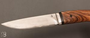   Couteau "Droit" de Jean Paul Sire - Noyer et Sandwich Vieux Fer