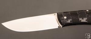 Couteau " Drop " custom lock-back par Raphaël Durand - G10 et RWL34