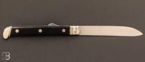 Couteau " Duc  " custom par Mathieu Herrero - Ebène et argent