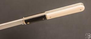  Couteau  " Effilé "  par Adrien Vautrin - Mammouth et corne noire