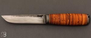   Couteau " F  " droit en corce de Bouleau de Frdric Maschio