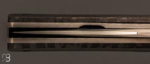 Couteau  " Foxy  "  custom par Maxime Belzunce - Fibre de carbone et ZircuTi