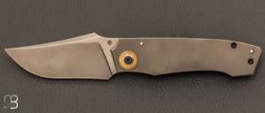 Couteau " Front-flipper custom " Titane et RWL34 de Berthelemy Gabriel - La Forge Agab