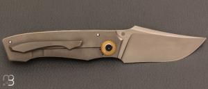 Couteau " Front-flipper custom " Titane et RWL34 de Berthelemy Gabriel - La Forge Agab