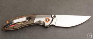   Couteau  "  Ghost " custom de Stéphane Sagric - Fatcarbon / Zirconium et RWL34