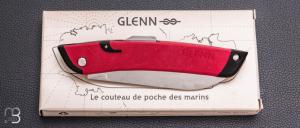  Couteau de poche " Glenn des Korrigans " - Acier MA5 et filets de pêche recyclés