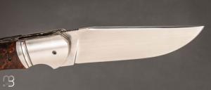   Couteau " Gouez " custom par Amaël Druez - Le Temps d'un Souffle - Bouleau madré stabilisé