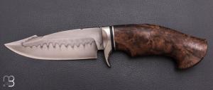    Couteau " Hurak " fixe de Samuel Lurquin - Noyer de Russie et W2