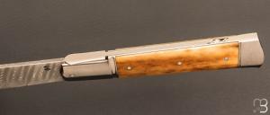    Couteau " Interprétation Issoire" par Erwann Aubriet - Ivoire de mammouth et damas