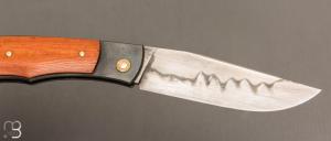 Couteau " Jack " pliant par Tanguy Coillot - Micarta vintage et lame en C130