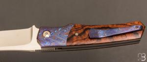    Couteau " KRYPTO " custom par Rémi Lavialle - RWL34 et bois de fer d'Arizona