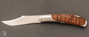  Couteau  "  KaLevEs " lock back artisanal de Cyril Kalisz - Koa et RWL-34