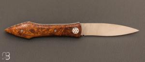   Couteau " L'Oegopsyde " fait main par Laraud Blade  - Bois de fer et 14C28
