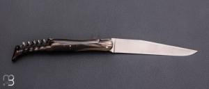    Couteau " Laguiole 2 pièces 14CM " par Mathieu Herrero - Pointe de corne