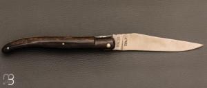 Couteau Laguiole en Aubrac modèle Origine Tour Eiffel N°452 - Ebène