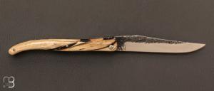  Couteau  "  Laguiole " custom de David Dauvillaire - Manche en ivoire de mammouth