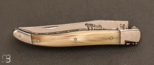 Couteau  Laguiole Emouleur 12 cm corne blonde