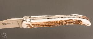   Couteau " Laguiole Grand Air 14,5 cm" par Rozelier Fabien - Ty Coutelier - Bois de cerf