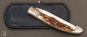   Couteau " Laguiole " par Grégory Picard - Bois de cerf et S45VN
