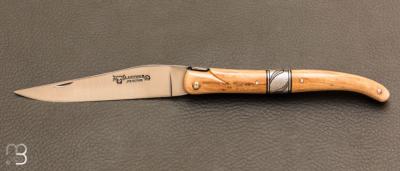 Couteau Laguiole en Aubrac 12 cm manche en crote de mammouth avec mitre centrale