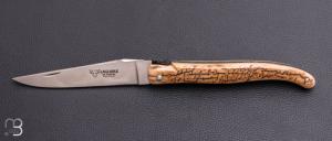   Couteau Laguiole en Aubrac 12 cm manche en ivoire de mammouth