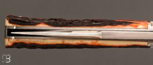 Couteau " Lanny's clip " Amber Stag de Ken Steigerwalt
