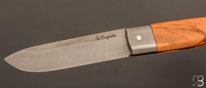   Couteau de poche Le Bugiste par Frédéric Maschio - Olivier et lame en acier inoxydable