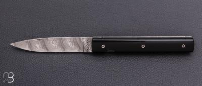  Couteau " Le Français "  par Atelier Perceval - Krion® noir et lame damas