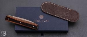   Couteau " Le Français " par Atelier Perceval - Noyer "Enfield" et 19C27